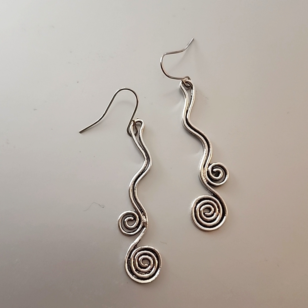 Tribal Spiral Design  Earrings EB